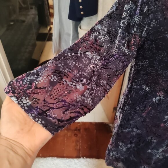 Studio Birkin Dress Made in France Carolina Fully Lined Sz M Laser Velvet - Picture 3 of 11